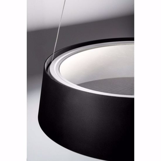 Picture of Ma&de oxygen led pendant light ø75cm black and white modern lampshade