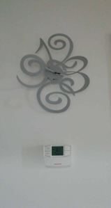 Arti & mestieri modern wall clock aluminium love filomena 40x45