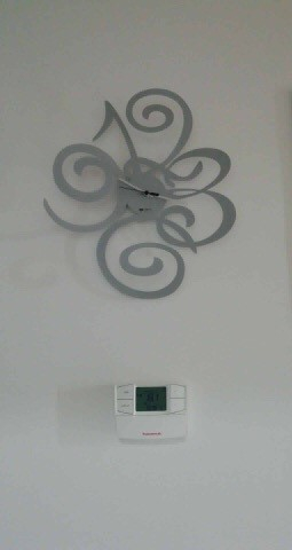 Picture of Arti & mestieri modern wall clock aluminium love filomena 40x45