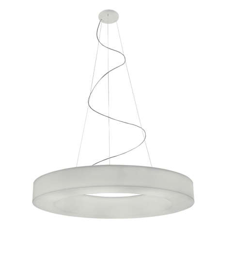 Ma&de saturn p led suspension light 33w ø75.7cm modern design white polyethylene