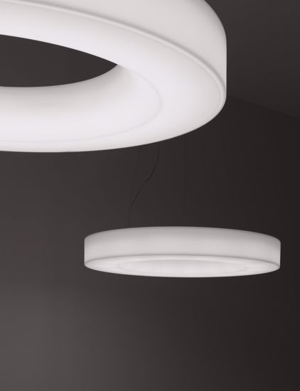 Picture of Ma&de saturn p led suspension light 33w ø75.7cm modern design white polyethylene