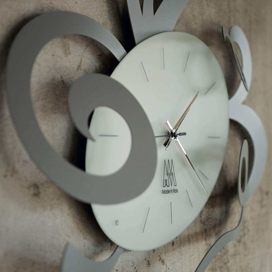 Picture of Arti e mestieri robin wall clock ø51 modern design aluminium numbers