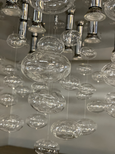 Picture of Plafoniera bolle di cristallo trasparente sospese 50cm