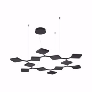 Picture of Lampadario design per soggiorno moderno led 91w nero quad stilnovo