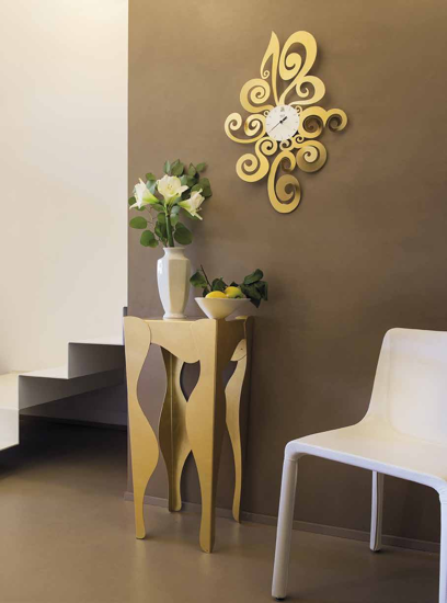 Arti e mestieri noemi wall clock modern design gold leaf