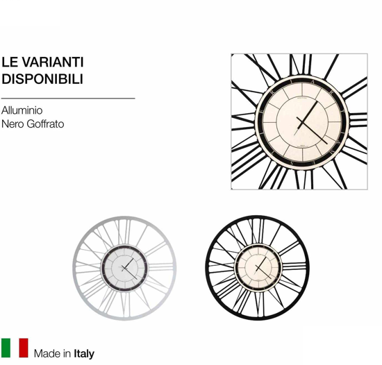 Picture of Arti e mestieri big wall clock ø90 black roman numerals 