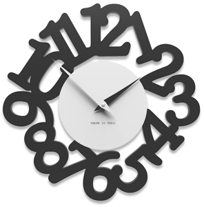 Callea design modern wall clock mat black