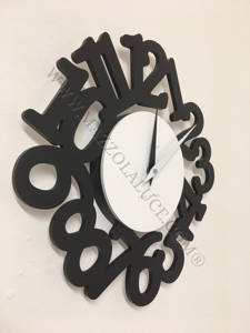 Callea design modern wall clock mat black