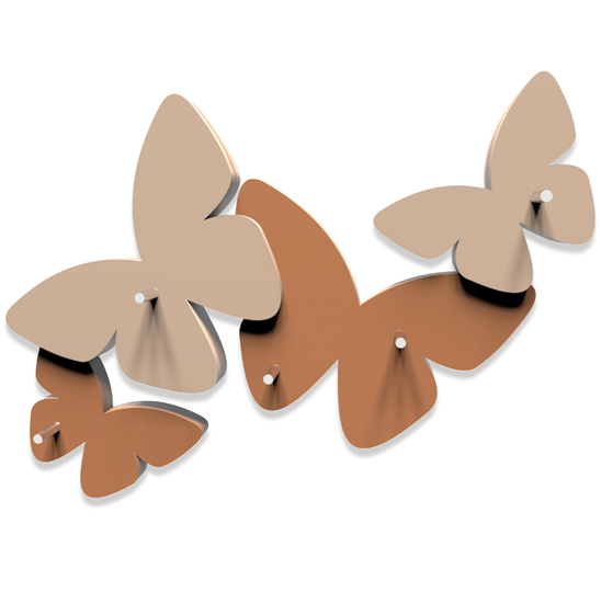 Picture of Callea design magnetic key holder butterflies tan