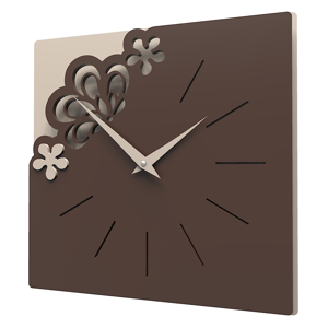 Callea design merletto small wall clock 30cm chocolate colour