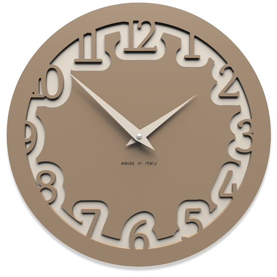 Picture of Callea design modern wall clock labyrinth caffelatte
