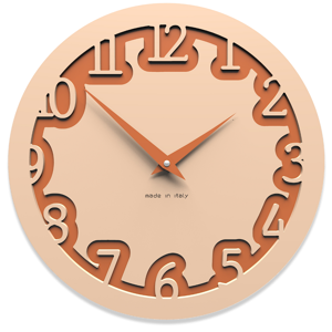 Picture of Callea design modern wall clock labyrinth pink sand 