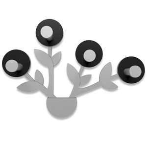 Picture of Callea design francine modern wall coat hanger black and grey