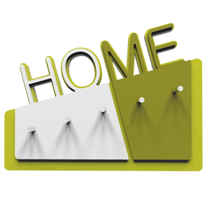 Picture of Callea design home wall key holder modern design green olive colour