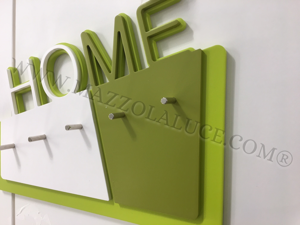 Picture of Callea design home wall key holder modern design green olive colour
