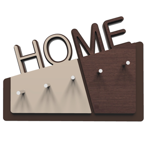 Picture of Callea design home wall key holder in wengé oak colour minimal design