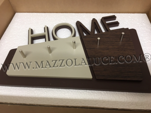 Picture of Callea design home wall key holder in wengé oak colour minimal design