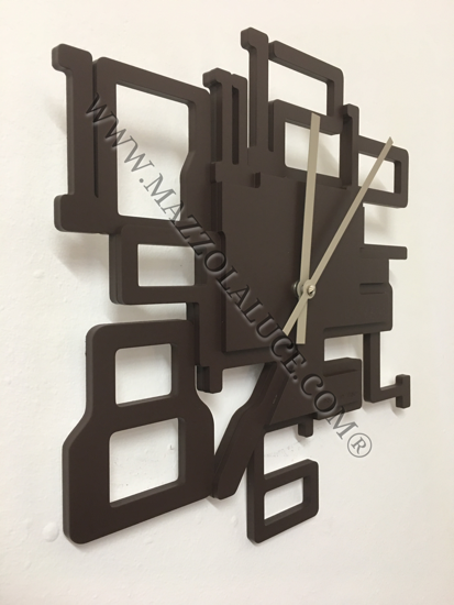 Picture of Callea design modern wall clock kron chocolate