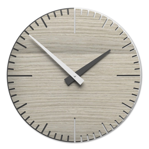 Picture of Orologio da muro moderno rovere bianco grigio in legno