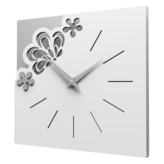 Callea design merletto small refined wall clock 30cm white colour