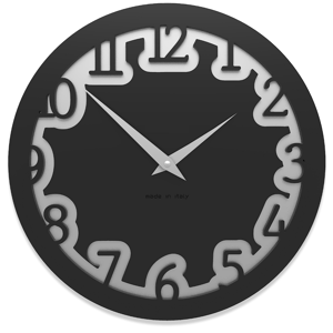 Picture of Callea design modern wall clock labyrinth black