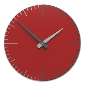 Picture of Orologio da parete moderno rubino e grigio in legno taglio laser