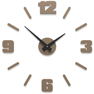 Picture of Callea michelangelo modular wall sticker clock white coffee coloured ø50cm