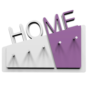 Callea design home wall key holder in purple colour modern design
