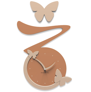 Callea design butterfly clock tan