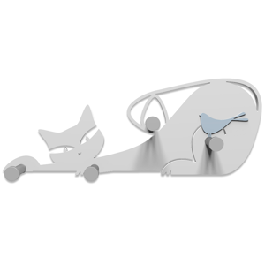 Callea design gatto bianco wall coat hanger white cat modern design