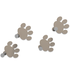 Picture of Callea design modern coat hooks footprint dove grey