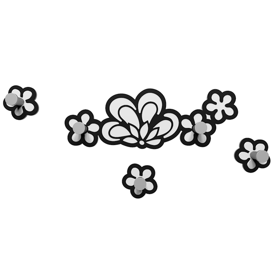 Picture of Callea merletto wall coat rack black colour original design