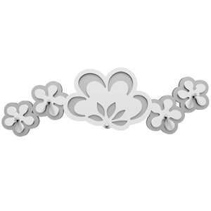 Picture of Callea merletto wall key holder in white colour modern design