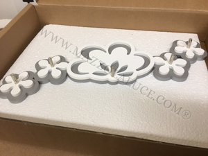 Picture of Callea merletto wall key holder in white colour modern design