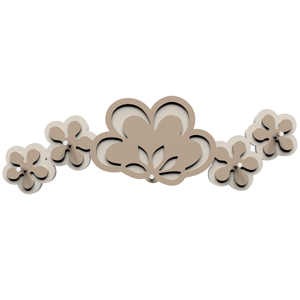 Picture of Callea design merletto wall key holder original style caffelatte colour