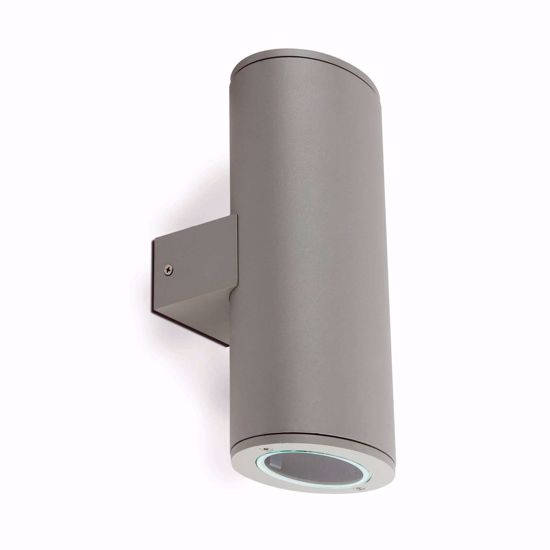 Picture of Faro piston outdoor wall lamp grey 2 lights gu10