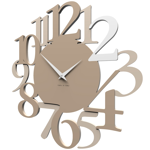 Callea design russell mdoern wall clock in caffelatte colour