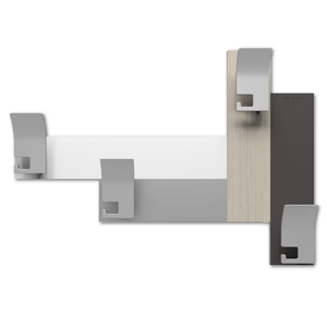 Show details for Appendiabiti da parete moderno legno rovere breeze 4 ganci Picture of Appendiabiti da parete moderno legno rovere breeze 4 ganci