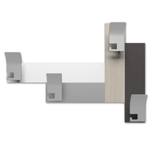 Appendiabiti da parete moderno legno rovere breeze 4 ganci