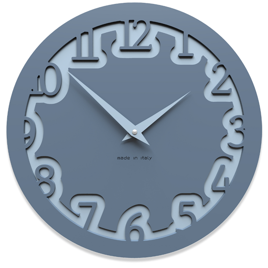 Picture of Callea design modern wall clock labyrinth mid blue