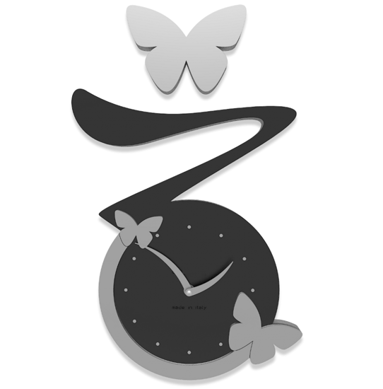 Picture of Callea design butterfly clock black
