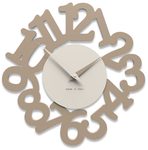 Callea design modern wall clock mat caffelatte