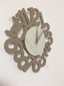 Callea design modern wall clock mat caffelatte