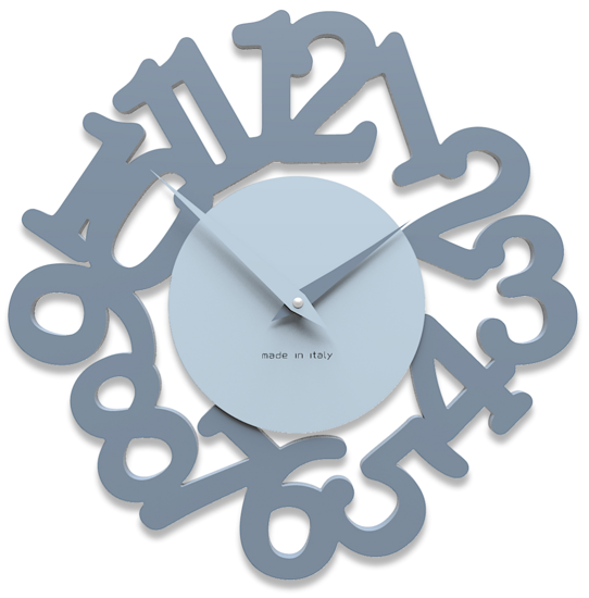 Picture of Callea design modern wall clock mat mid blue