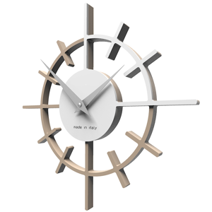 Callea crosshair wall clock in caffelatte colour modern design