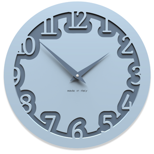 Picture of Callea design modern wall clock labyrinth powder blue