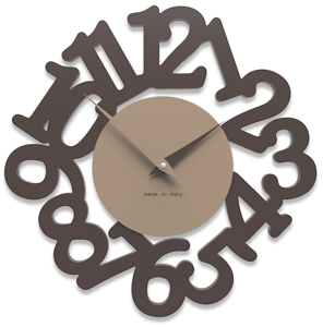 Callea design modern wall clock mat chocolate