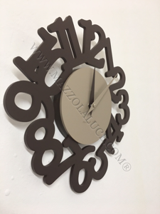Picture of Callea design modern wall clock mat chocolate