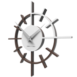 Callea crosshair modern wall clock ø29 in chocolate colour
