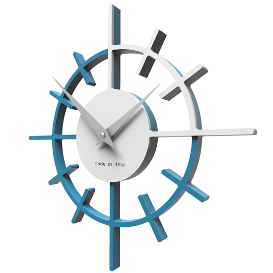 Callea crosshair wall clock ø29 in light bluce colour original design 